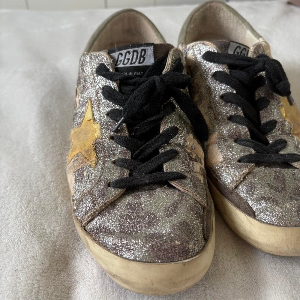 Golden Goose Leopard Glitter shoes